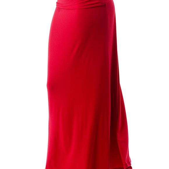 Red Maxi Skirt Summer & Fall | MADE IN USA - Picture 3 of 5